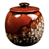 Red glazed stoneware candy dish by Louis Dage - circa 1920 - H 15 cm