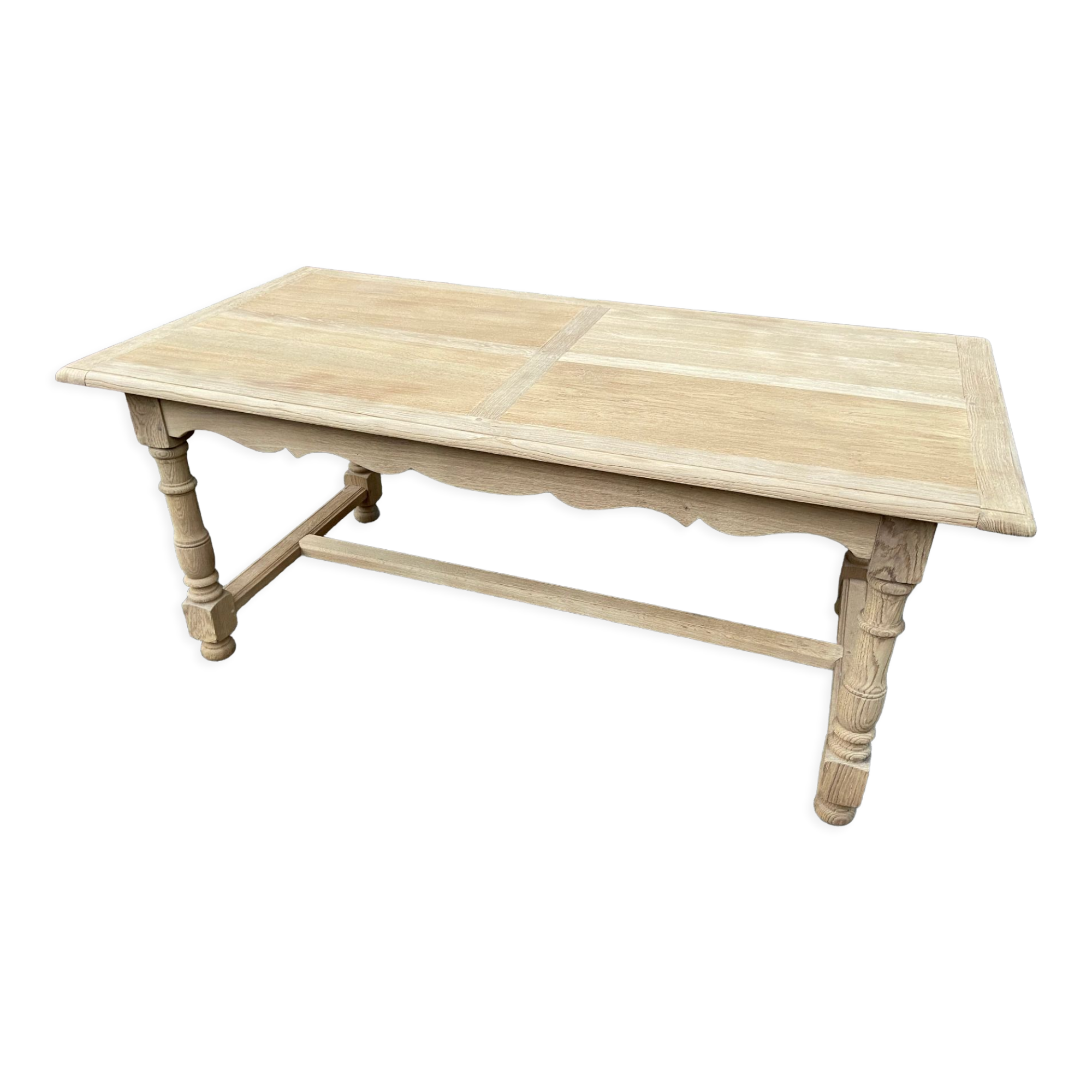 Farmhouse table natural raw oak 50s
