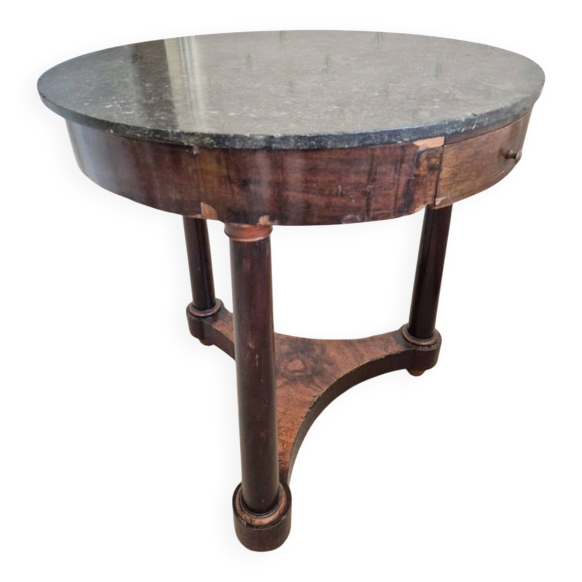 Mahogany gueridon with a marble top