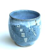 Bol bleu en grès, années 70