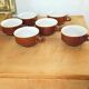 Lot de six tasses de bistrot style Apilco