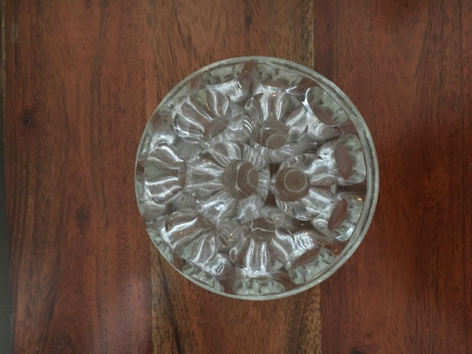 Pique fleurs en verre design années 70