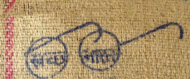 Bag of rice in burlap