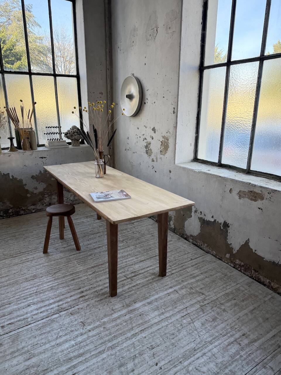 Pine and oak farmhouse table 2m