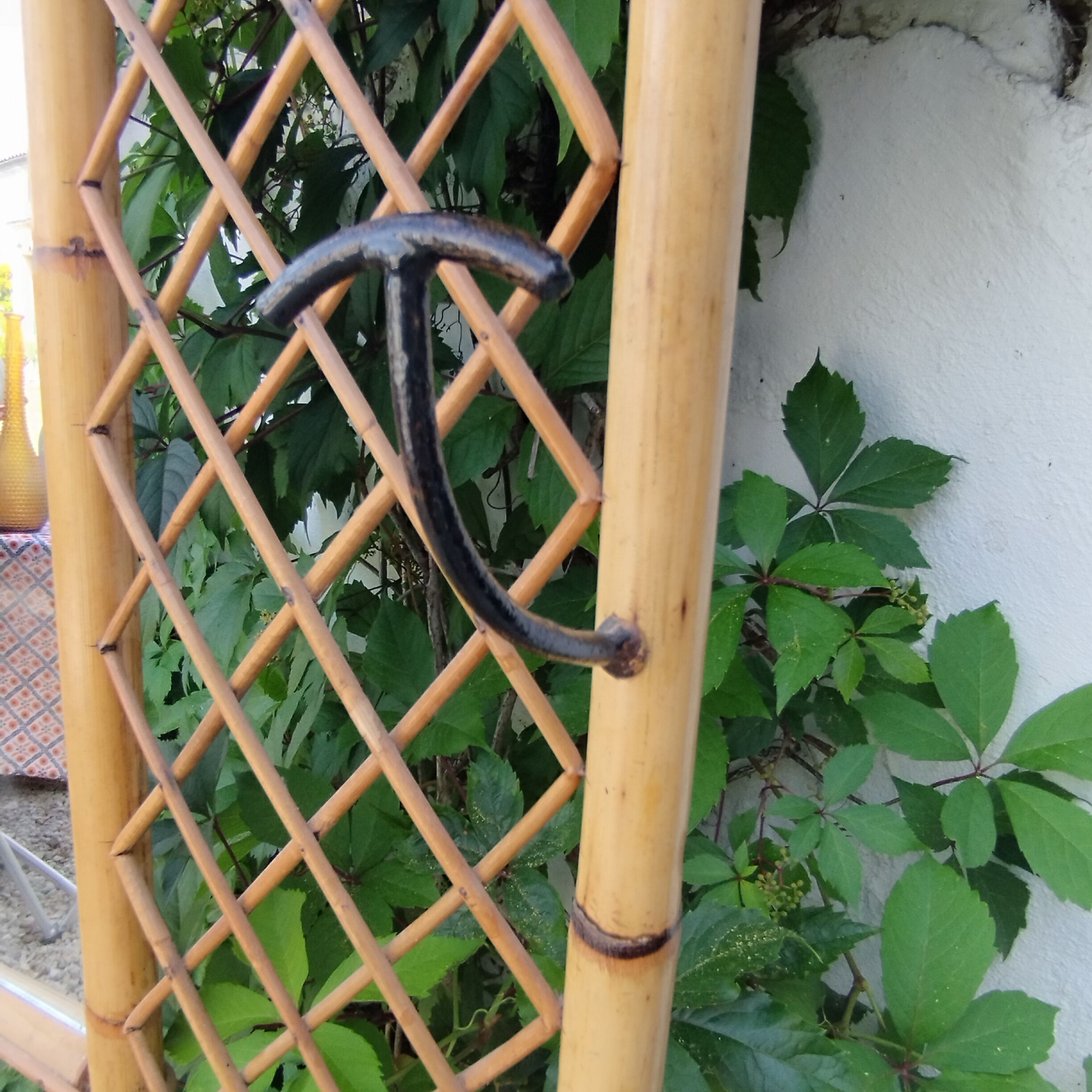 Vintage rattan wardrobe