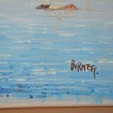 Ancien tableau Caroline Burnnet vue de Paris 1900