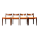 4 chaises en teck PIA par Poul Cadovius, Girsberger, Danemark, années 1960