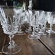 Set of 8 white wine glasses small capacity in antique chiseled crystal