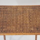 Folding side table bamboo 19th