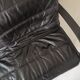 Black leather sofa by tord björklund for ikea, 1980