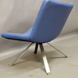 Paire De Fauteuils Design Kesterport Skai Bleu