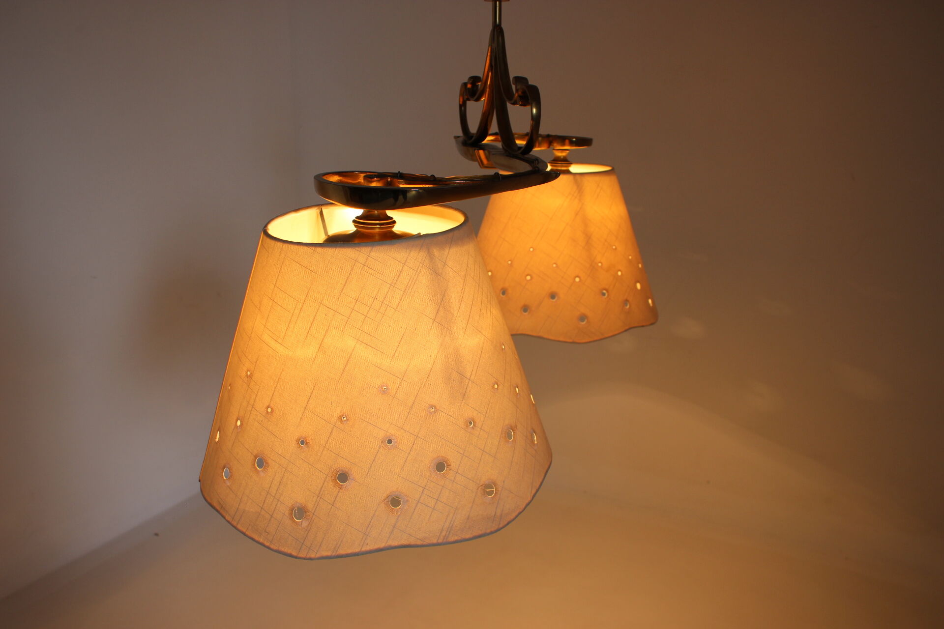 1970s italian brass pendant light
