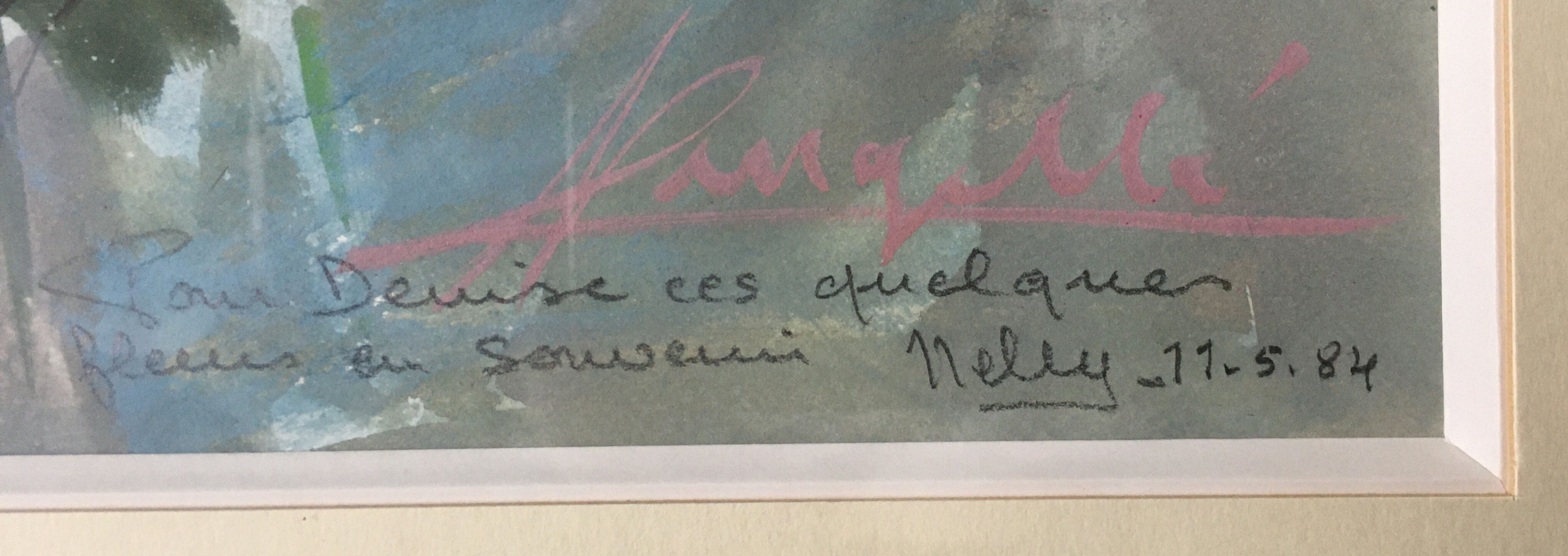 Stunning painting "Bouquet of country flowers" signed framed