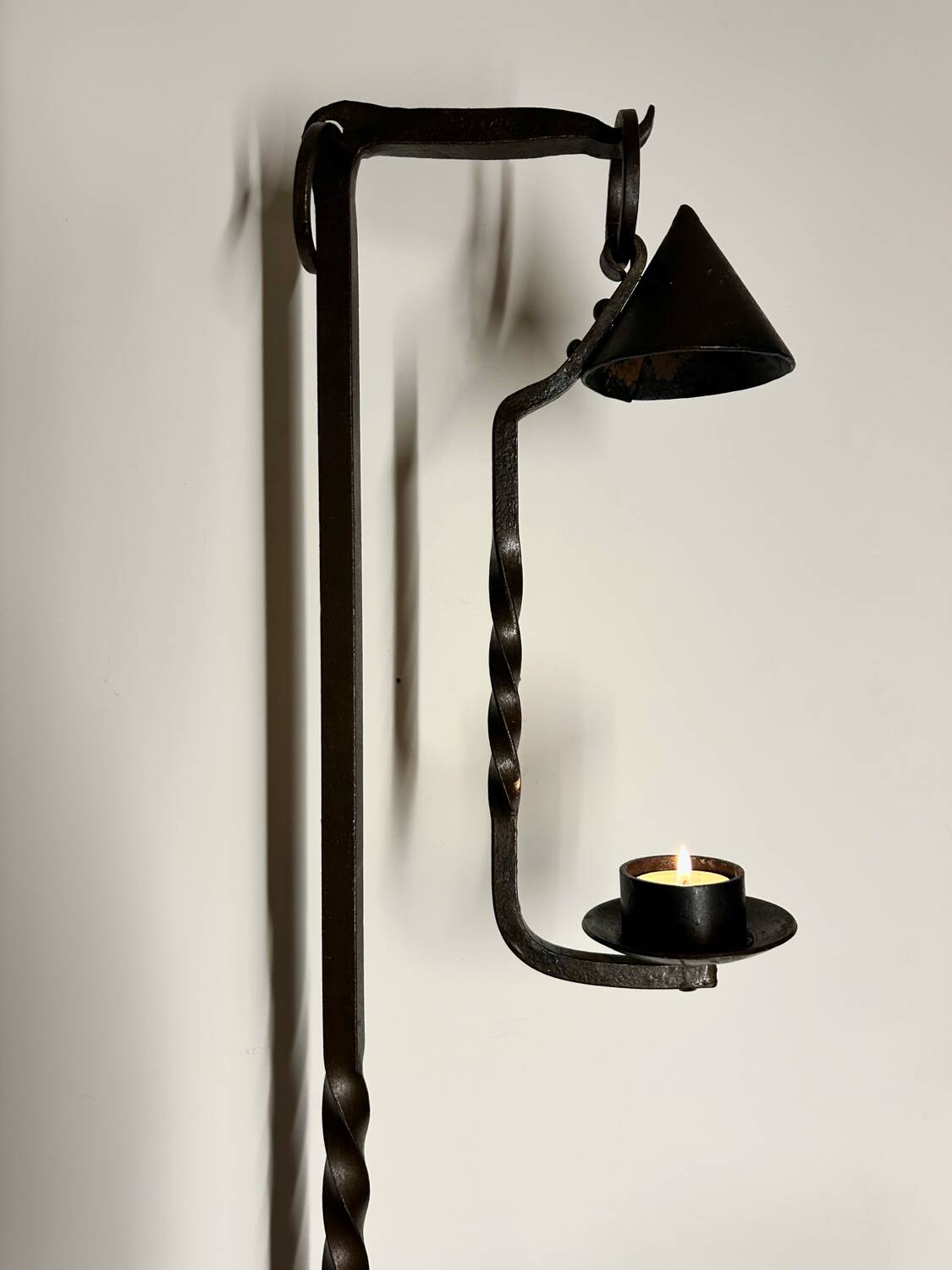 Large brutalist design candle holder from the 60s