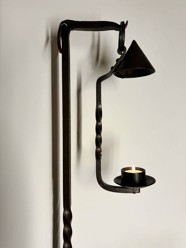 Grand porte bougie design brutaliste années 60