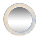 Vintage round white plastic mirror
