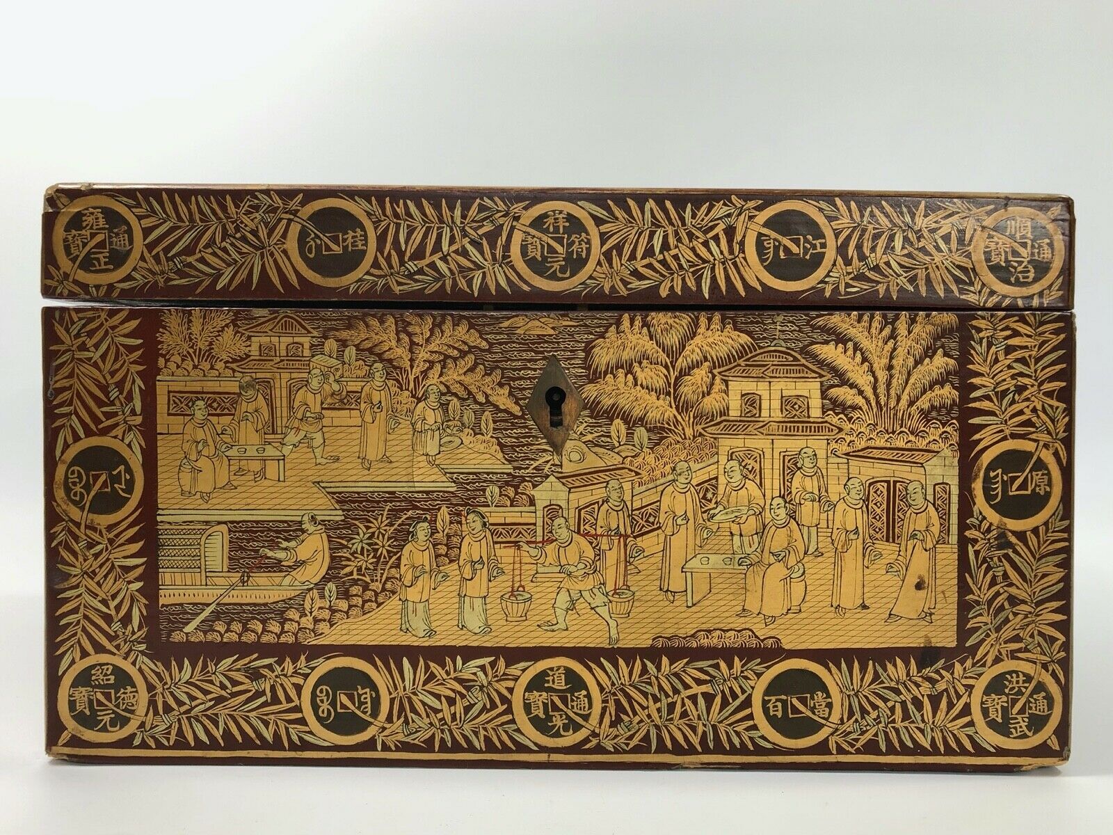 Box laque japan china a the with etain enhances or scene commerce19eme