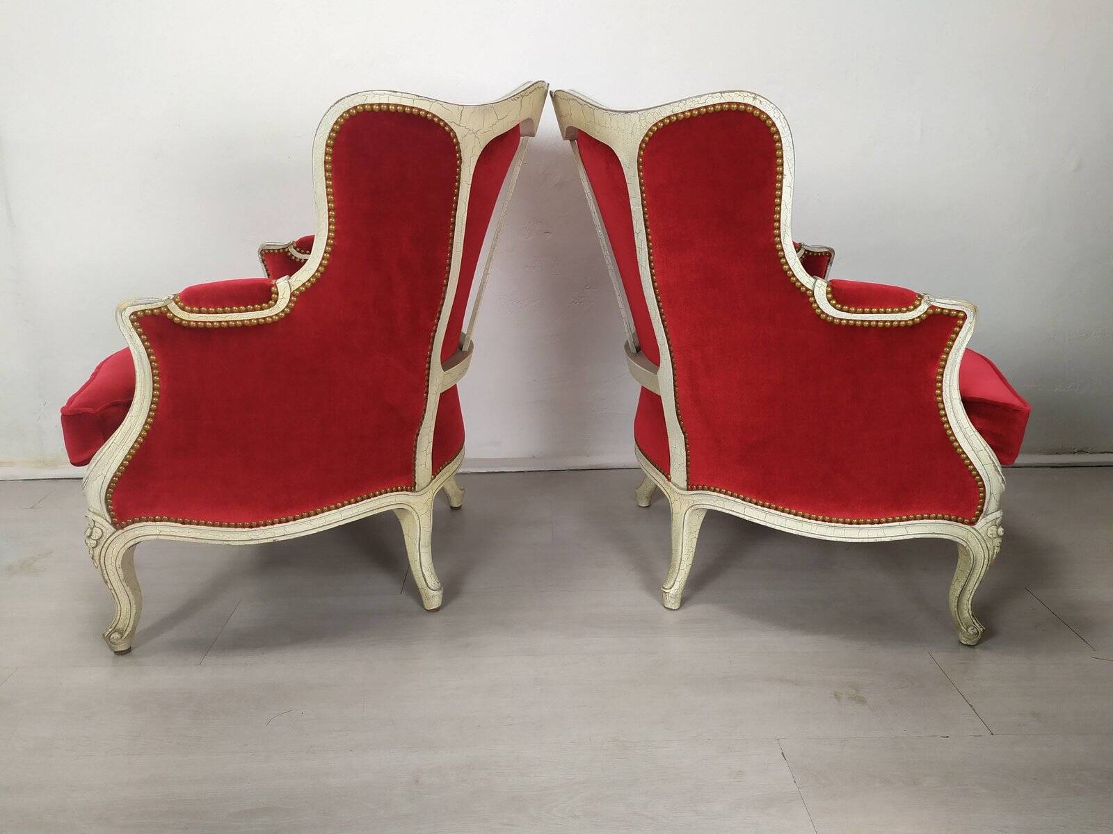 4 Louis XV Bergère armchairs