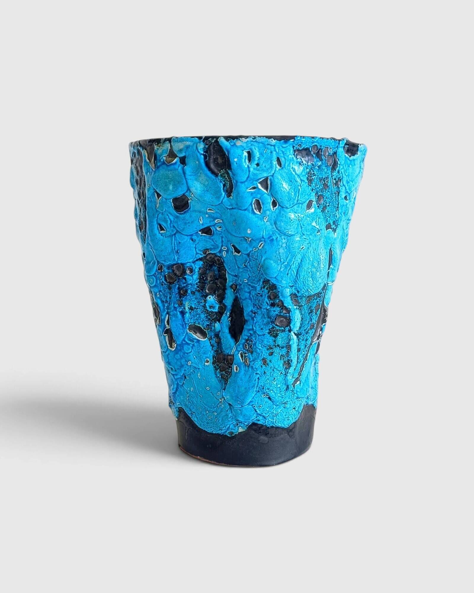 Charles Cart The Cyclops Blue Ceramic Vase, France, 1960s