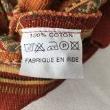 Lot de 2 coussins carrés 100% coton imprimé brique