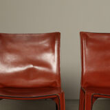 Set of four Cab 412 dining chairs by Mario Bellini for Cassina, 1977