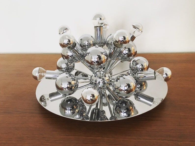 Mid Century Modern Sputnik wall lamp or flush light by Cosack