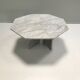White marble hexagon coffee table, Germany, 1980s