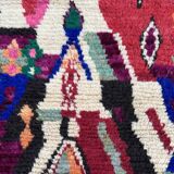 Berber Boujad multicolored wool hallway rug 70x360 cm