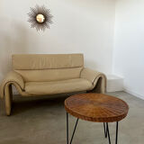 Vintage design sofa de sede ds-2011 in cream leather 2 places