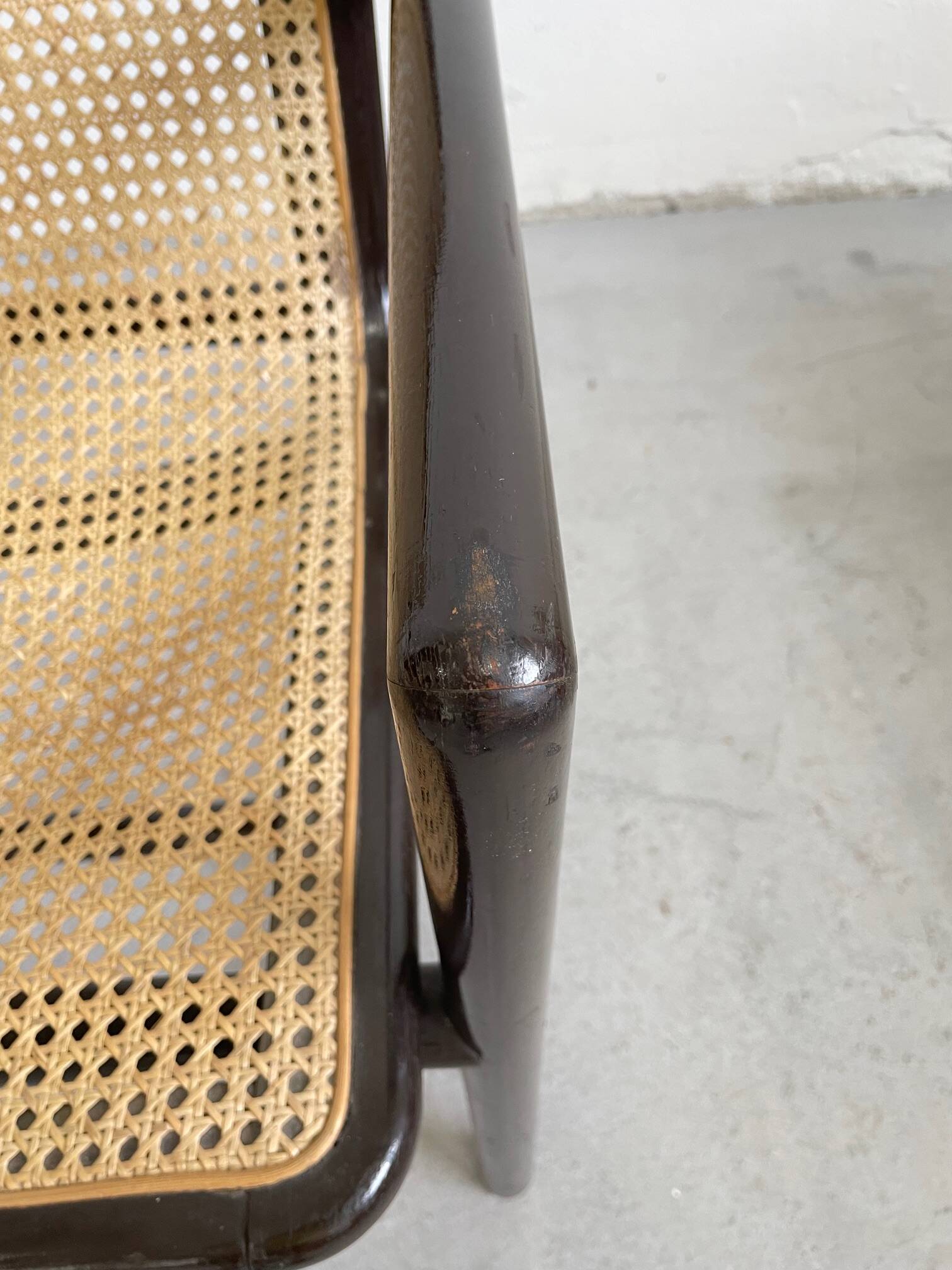 Vintage Wooden Chair with Cane seat by Branko Ursic for Stol Kamnik, 1970s