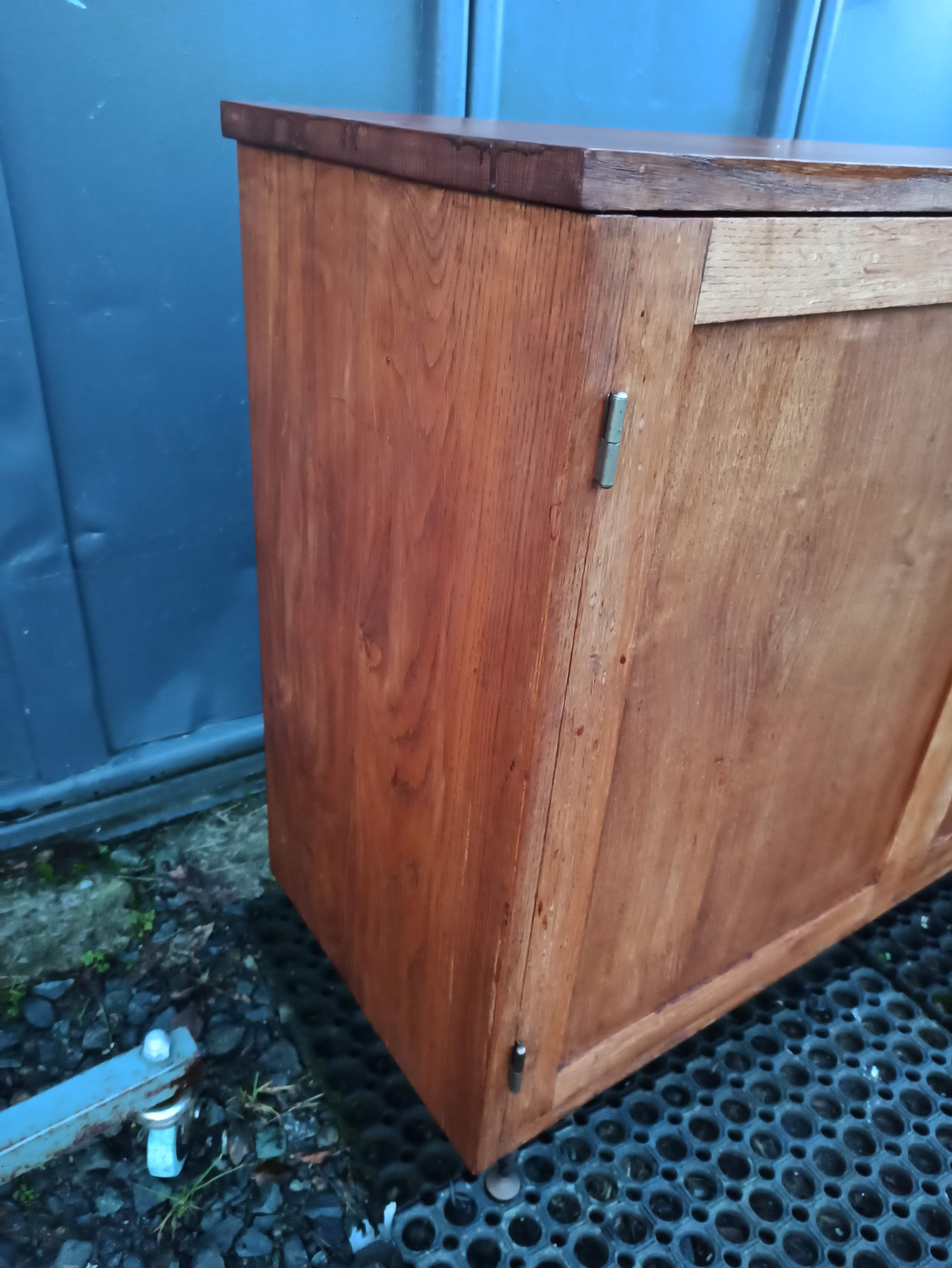 Low storage sideboard 2 doors iron base year 50 60