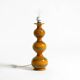 Large 1960s ceramic table or floor lamp in light brown by Kaiser Leuchten