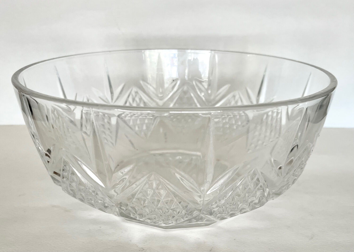 Vintage glass salad bowl