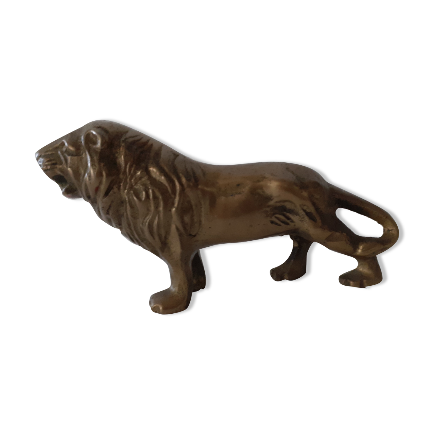 Animal lion in brass or bronze