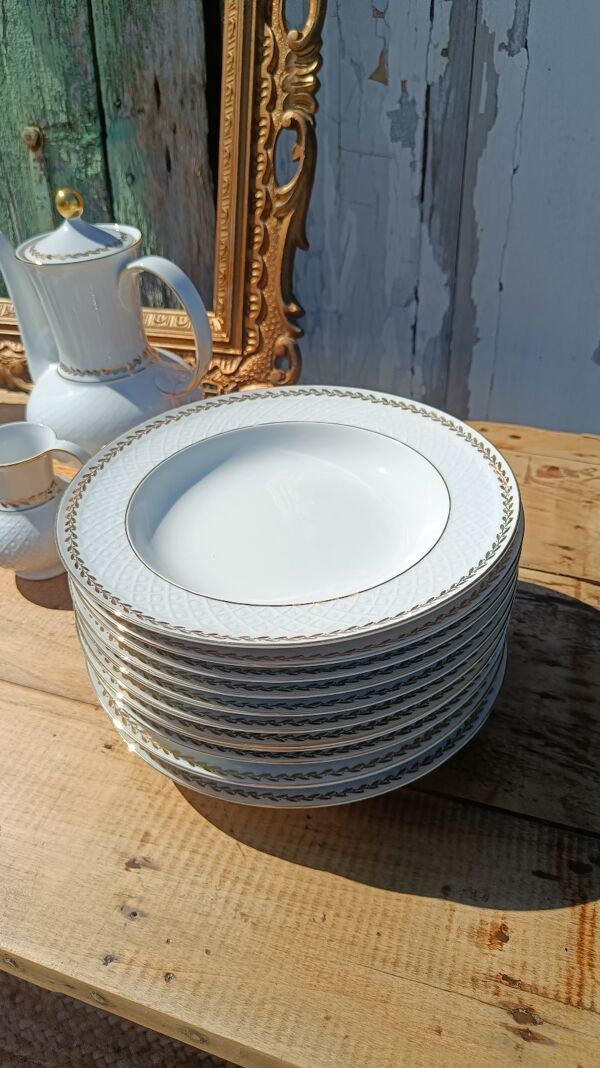 assiettes plates en porcelaine Bavaria – Seltmann Weiden