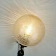 Pair of vintage wall lights structured glass and chrome 1970/80