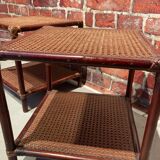 Set of two rattan bedside tables