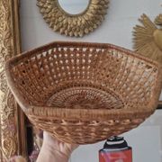 Panier ancien vintage esprit cannage