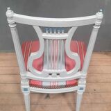 Louis XVI style lacquered chair with lyre back