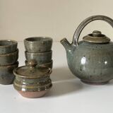 Vintage Gustave Tiffoche ceramic tea set from the 60s