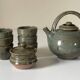 Vintage Gustave Tiffoche ceramic tea set from the 60s