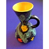 Vallauris ceramic vase lava decoration