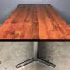 Vintage minimalist dining table chrome teak