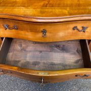 Vintage Louis XV commode in light solid wood, France 1920.