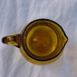Hand-blown glass pitcher