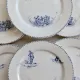6 antique flat plates Creil and Montereau Téniers service