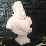 Henri IV Bust in cast plaster H:15cm