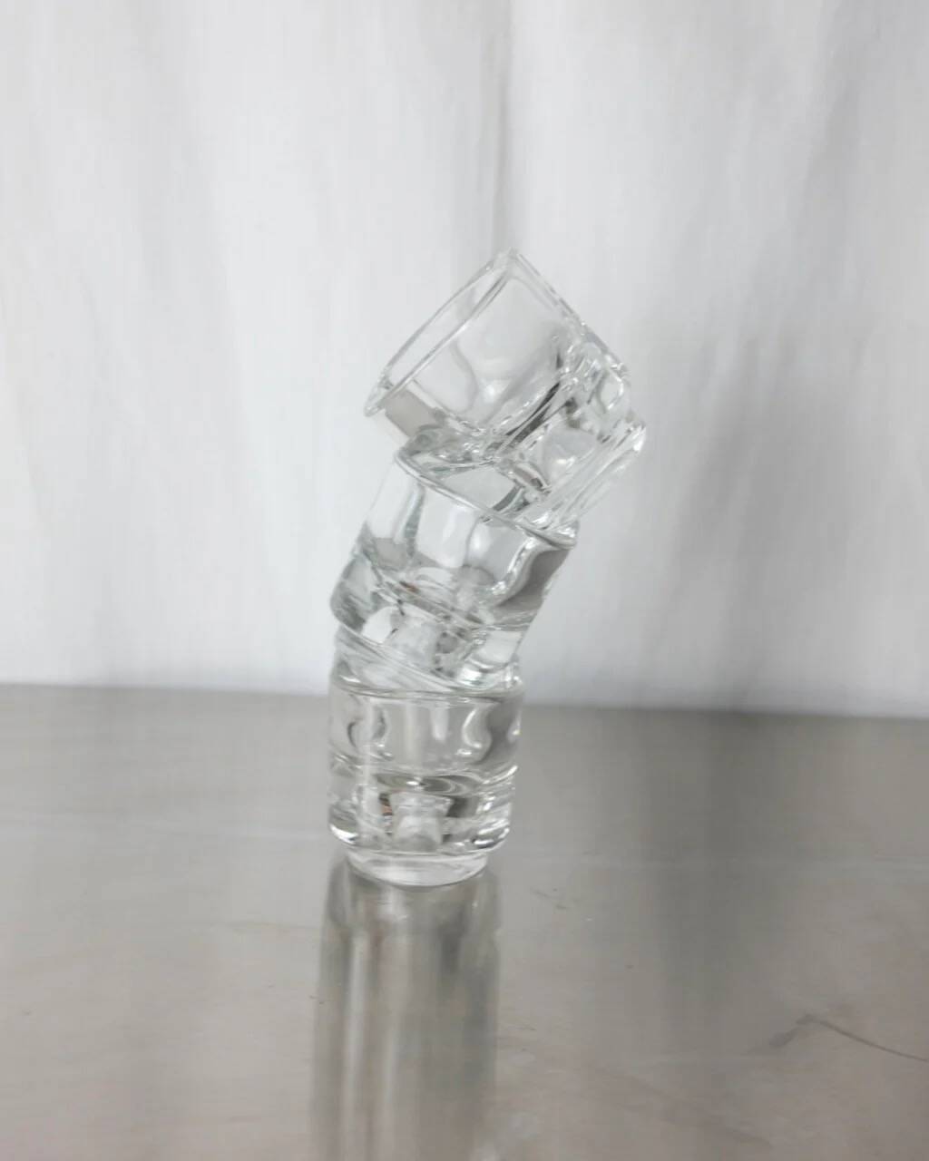 set of 3 glass egg cups by Joe Colombo