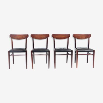 Set of four Danish designer chairs from Harry Østergaard from the 60s