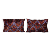 Set of 2 vintage velvet cushion covers 41x61 cm